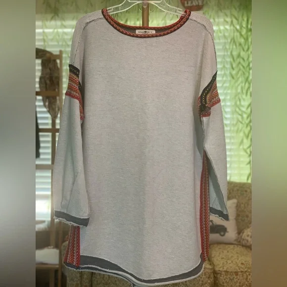 Natural Life Sz S Reversible Trim Sweatshirt Dress NWOT - Picture 4 of 4